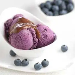 Hausgemachte blaubeereis