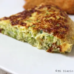 Gemüse omelette mit reis