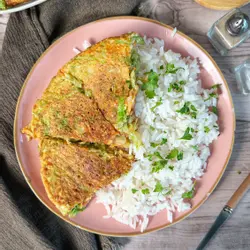 Tortilla letys gyda reis