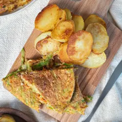 Lettuce mei potato omelette goud