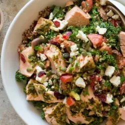 Lachs-salat, kohl und quinoa "thermomix"