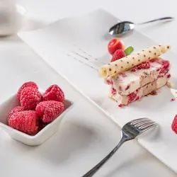 Gratin fan frambozen en wite sûkelade