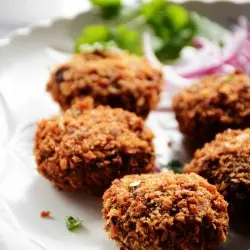 Croquettes tiwna gyda phlant reis