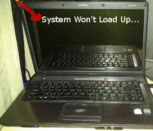 Operating system won't load