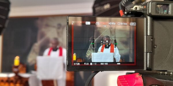 bastidores de gravação de vídeo fazendo uso de novas tecnologias