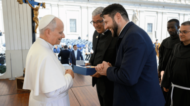 Presidência da Canção Nova se encontra com o Papa Leão XIV