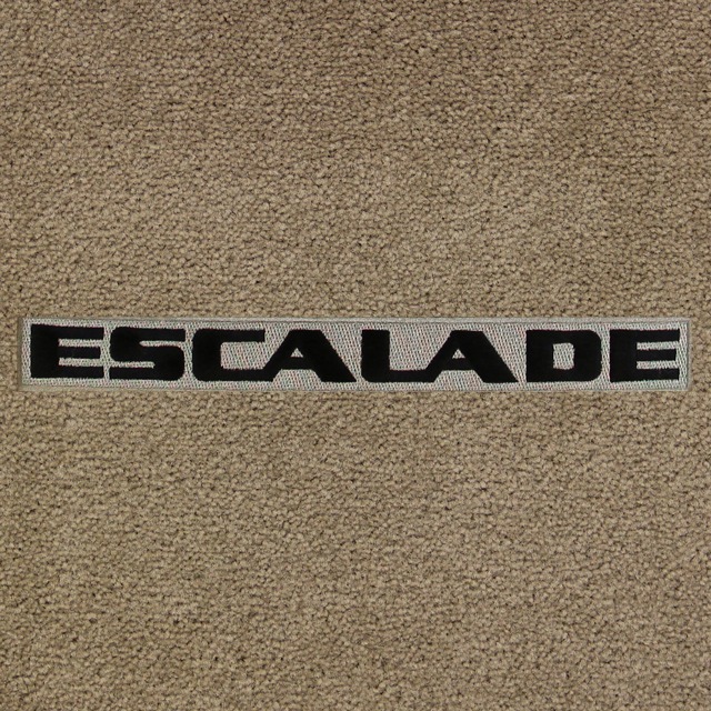 Escalade Letters Black on Tan Background Applique