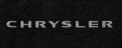 Chrysler Word Silver on Black