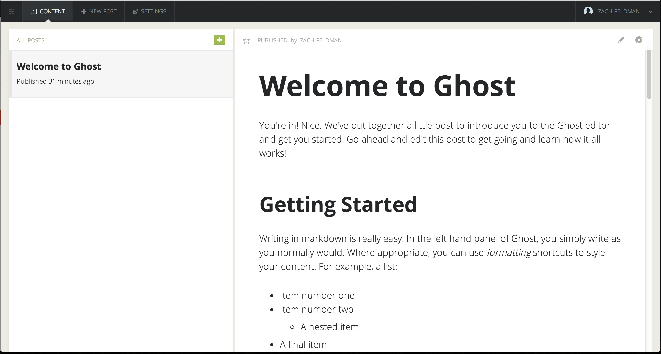 Ghost Welcome