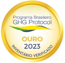 Selo programa brasileiro GHG Protocol - Ouro 2023 - Inventário Verificado