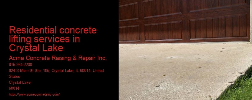 Residential concrete lifting services in Crystal Lake