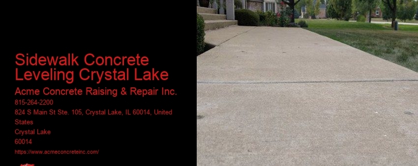 Sidewalk Concrete Leveling Crystal Lake