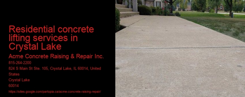 Residential concrete lifting services in Crystal Lake
