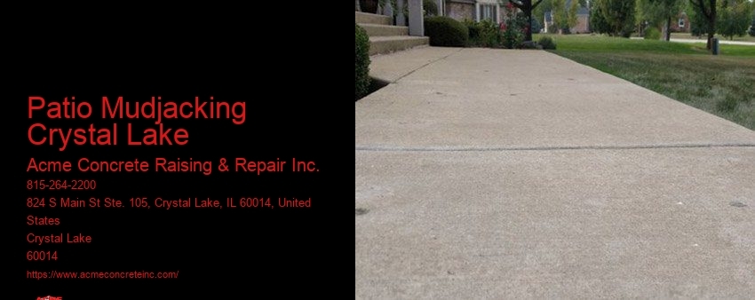 Patio Mudjacking Crystal Lake Acme Concrete Raising & Repair Inc. Patio Mudjacking Crystal Lake