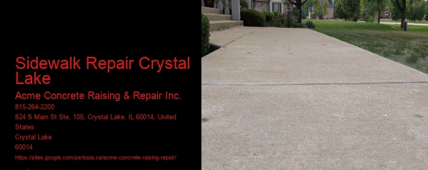 Sidewalk Repair Crystal Lake Acme Concrete Raising & Repair Inc. Sidewalk Repair Crystal Lake
