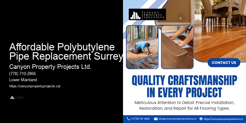 Polybutylene Pipe Assessment Affordable Polybutylene Pipe Replacement Surrey