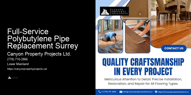 Polybutylene Pipe Replacement Solutions for Homes Full-Service Polybutylene Pipe Replacement Surrey