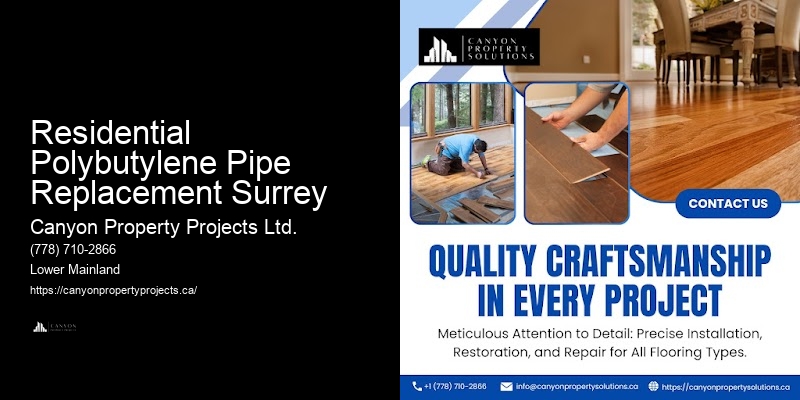 Residential Polybutylene Pipe Replacement Surrey Plumbing Repair Specialists