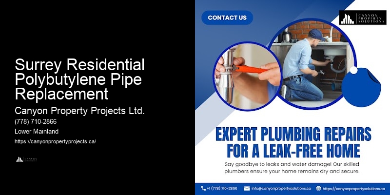Polybutylene Plumbing Replacement Plan Surrey Residential Polybutylene Pipe Replacement