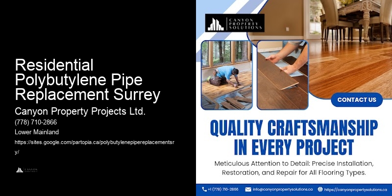 Quality Polybutylene Pipe Replacement Professionals Residential Polybutylene Pipe Replacement Surrey