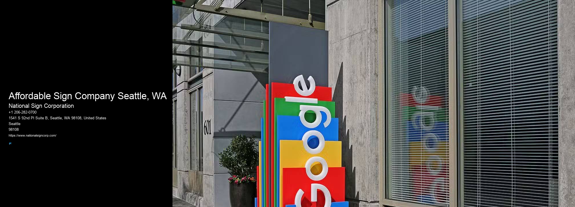 Signage design Affordable Sign Company Seattle, WA