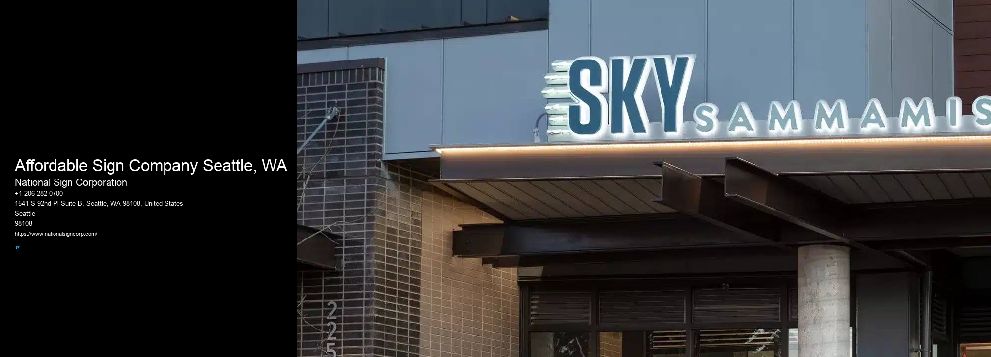 Advanced Sign Installation Affordable Sign Company Seattle, WA