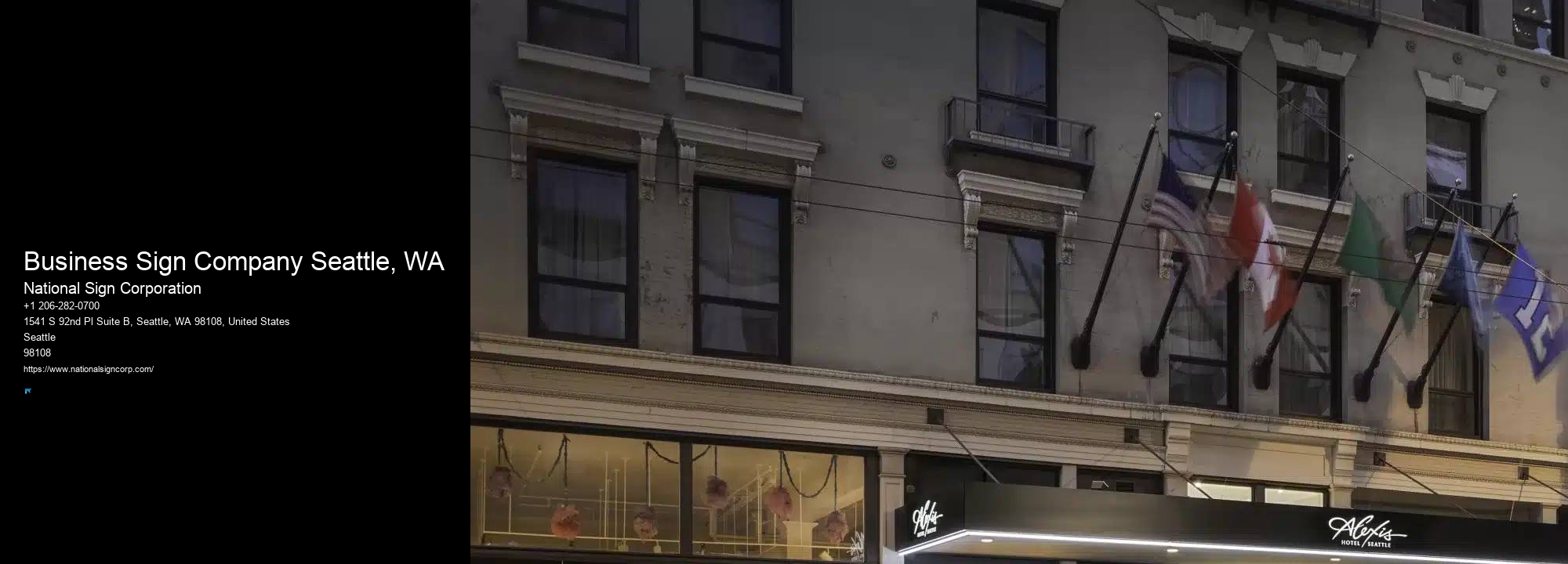 Sign And Banner Installation Business Sign Company Seattle, WA