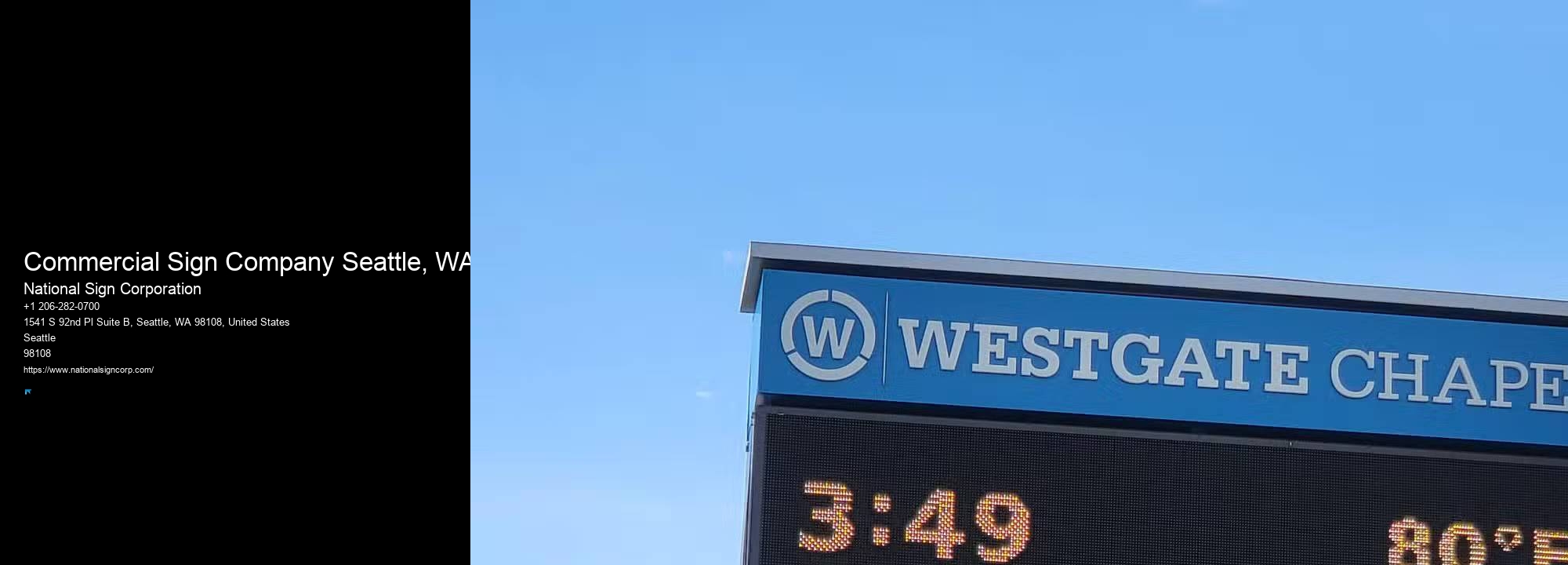 Outdoor commercial signs Commercial Sign Company Seattle, WA