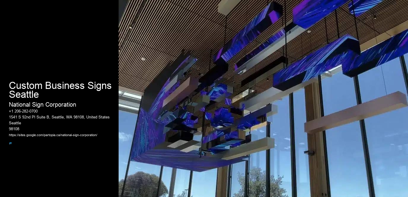 Professional Custom Business Signs Seattle Signage Solutions