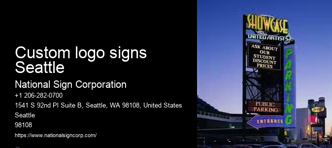 Event Sign Installation Custom logo signs Seattle