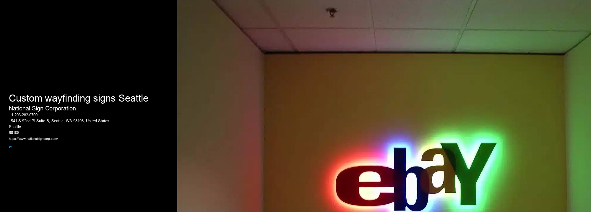 Signage Company in Custom wayfinding signs Seattle
