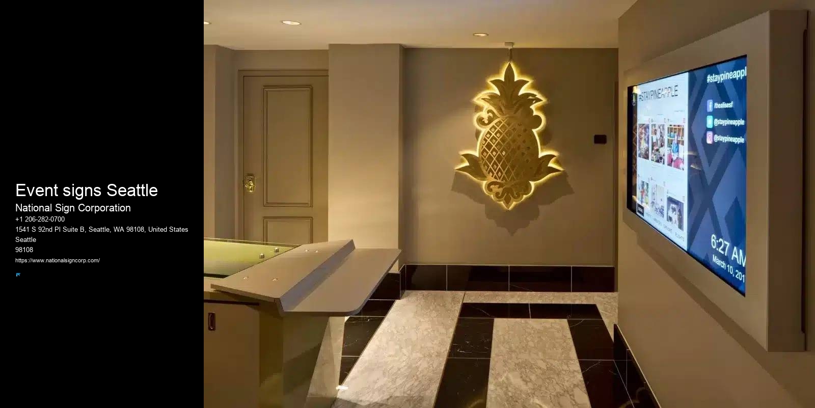 Top Event signs Seattle Sign Installation Services