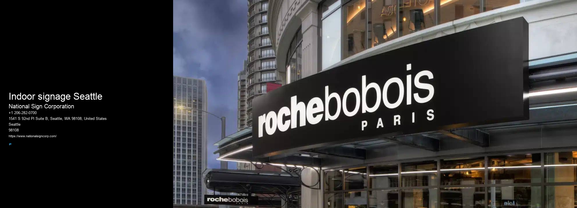 Custom Sign Mounting Indoor signage Seattle