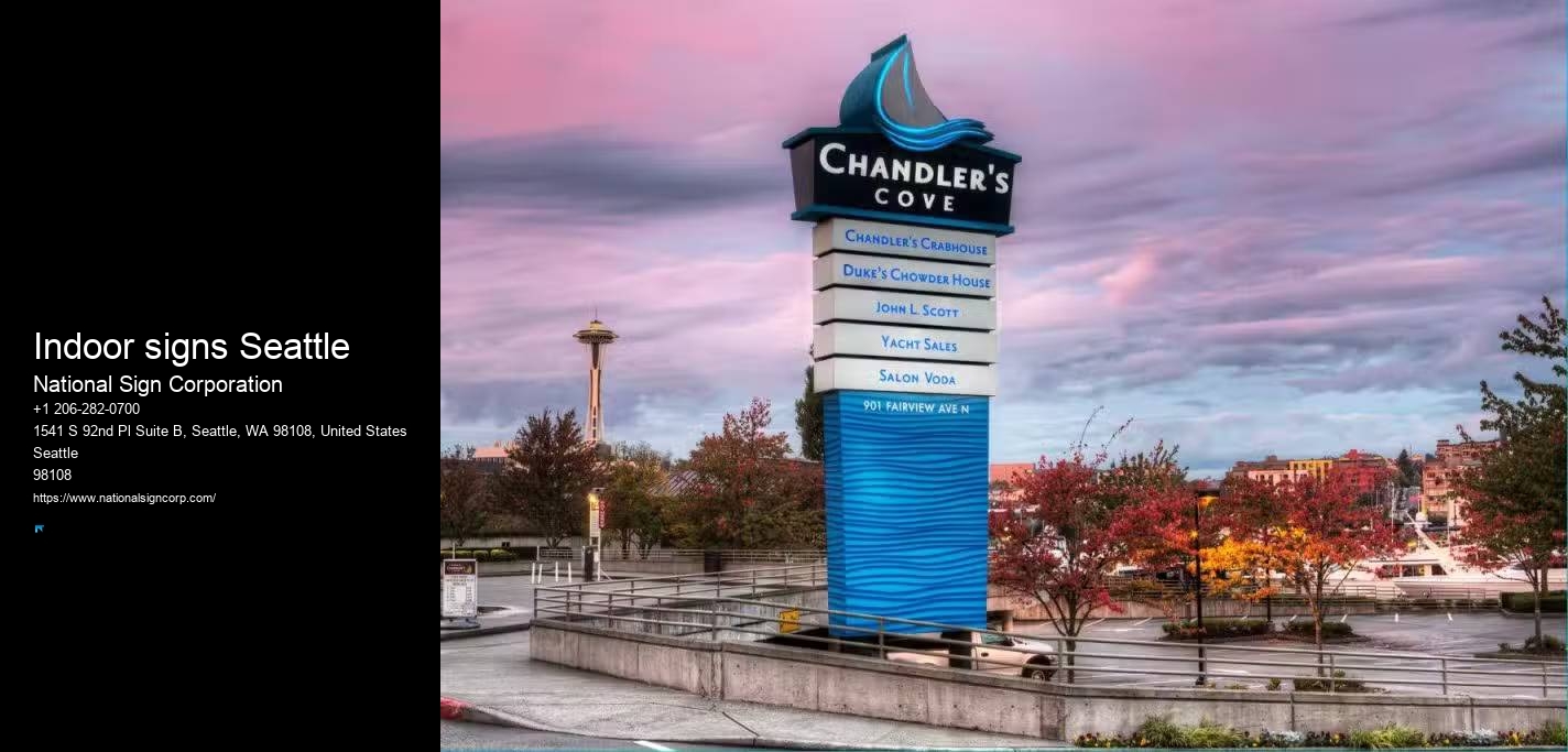 Custom Corporate Signs Indoor signs Seattle