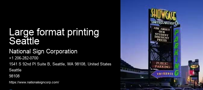 Led Monument Signs Large format printing Seattle