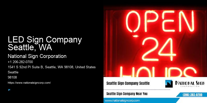Durable Outdoor Signs LED Sign Company Seattle, WA