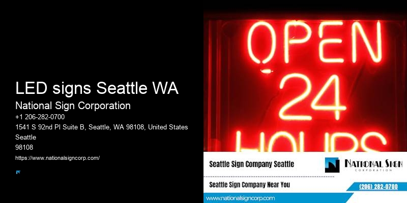 Sign Repair Services LED signs Seattle WA