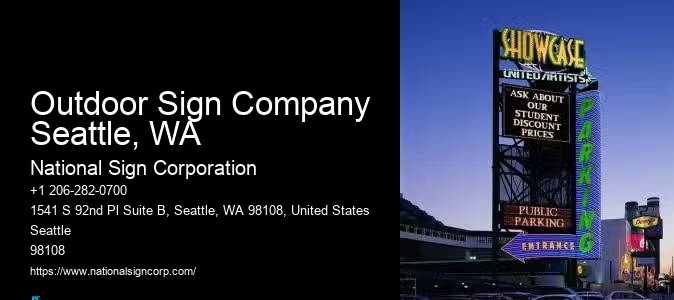 Seasonal Sign Installation Outdoor Sign Company Seattle, WA