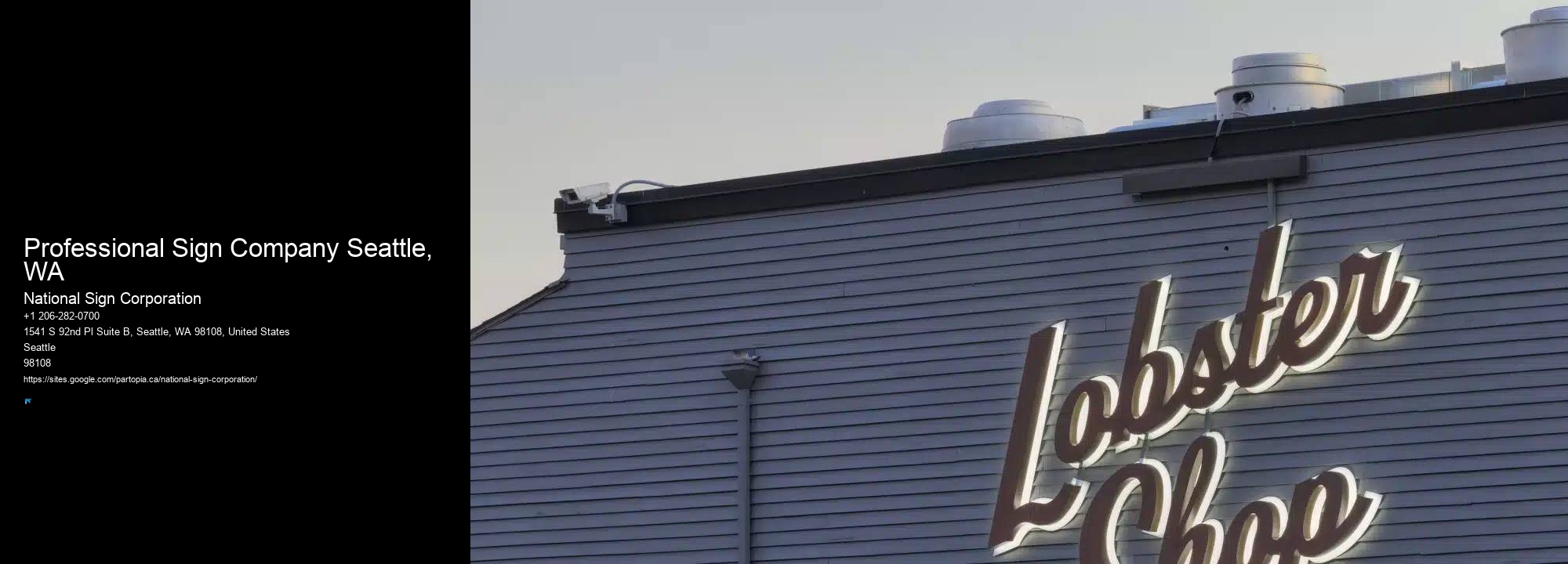 Professional Sign Company Seattle, WA