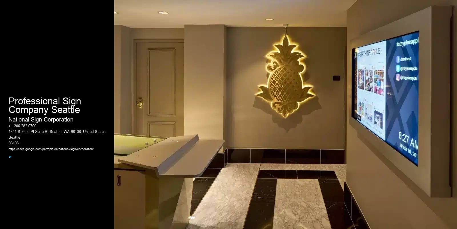 Professional Sign Company Seattle Office Sign Installers