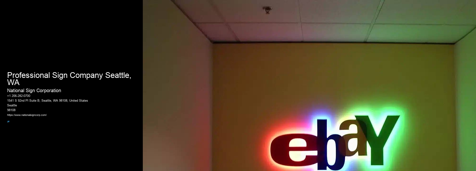 Custom indoor signs Professional Sign Company Seattle, WA