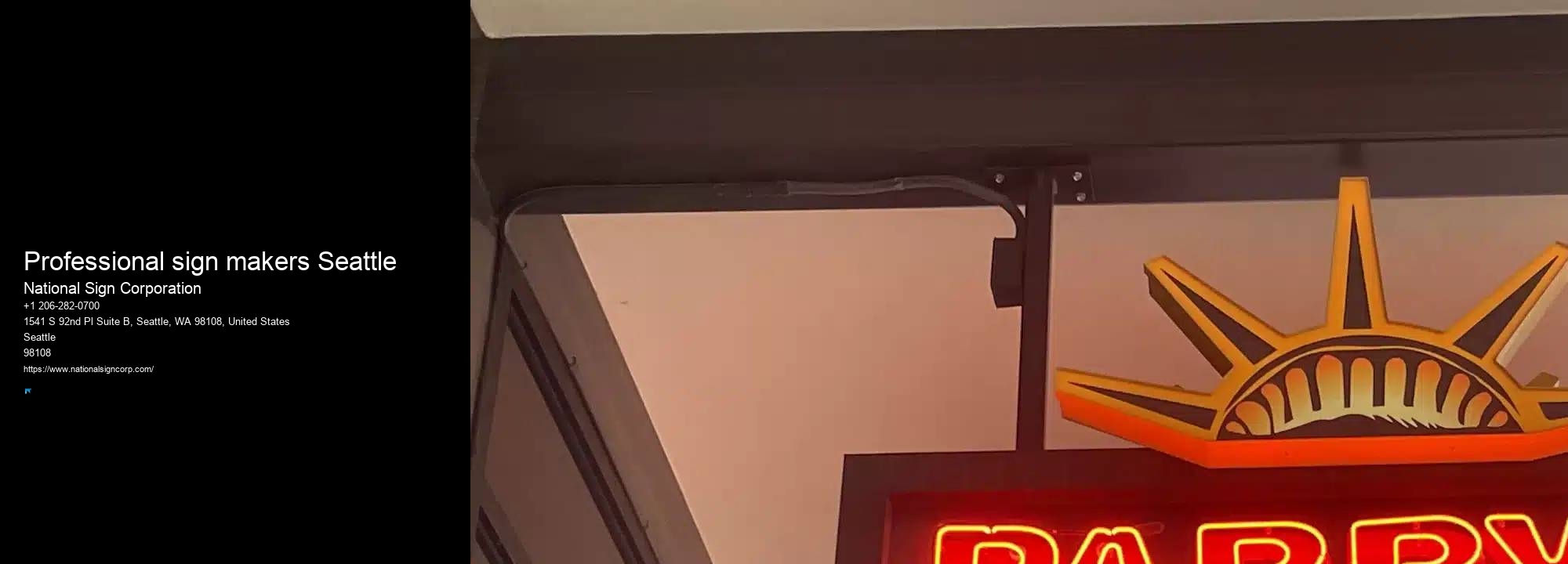 Metal Sign Installation Professional sign makers Seattle