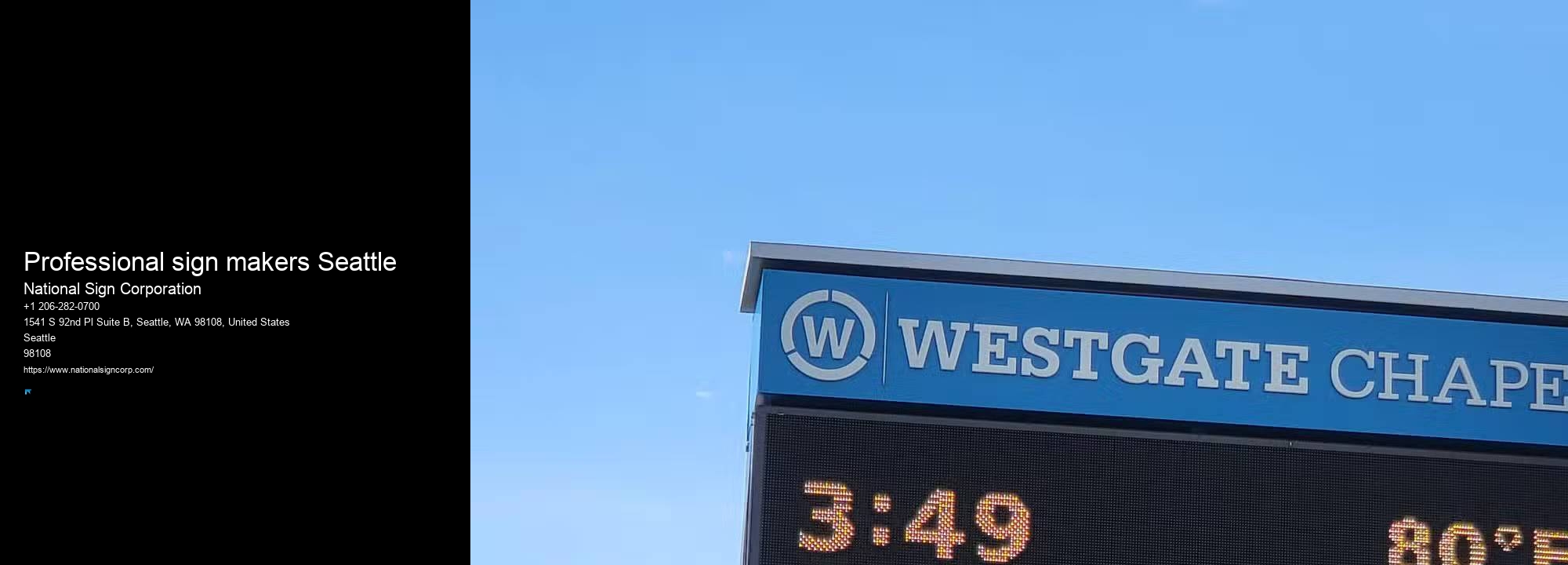 Roadside Sign Installation Professional sign makers Seattle