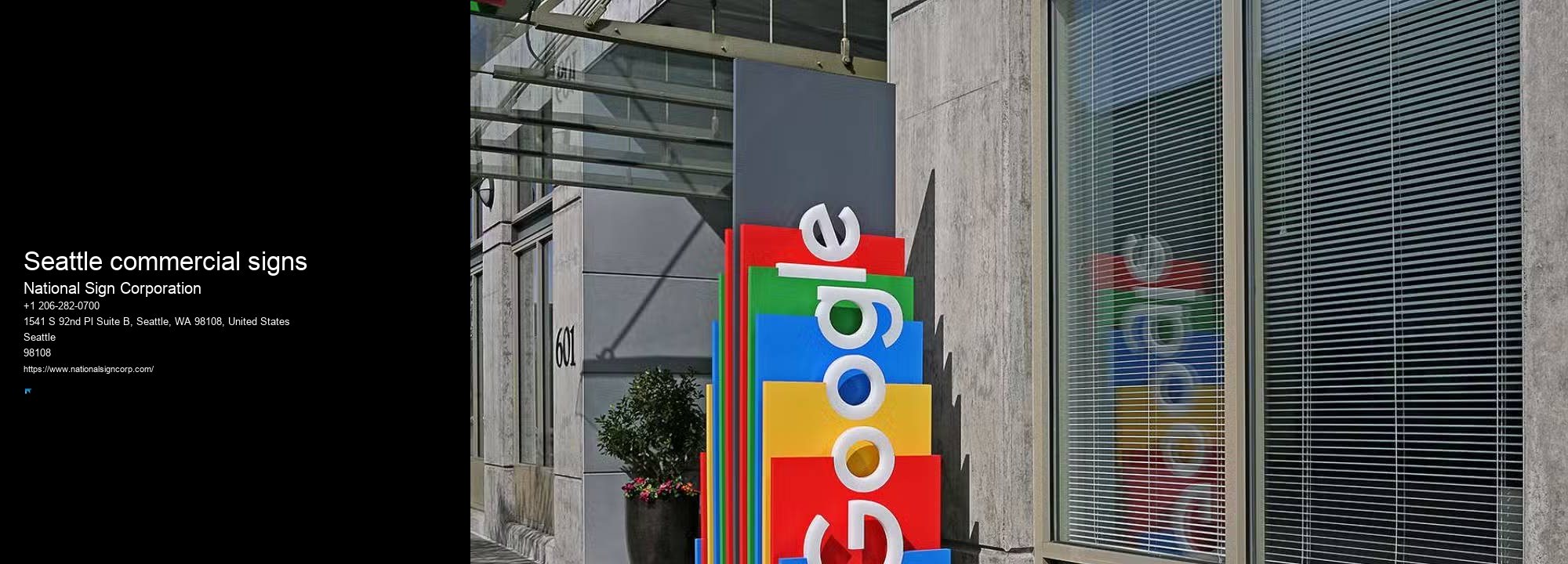 Creative sign makers Seattle commercial signs