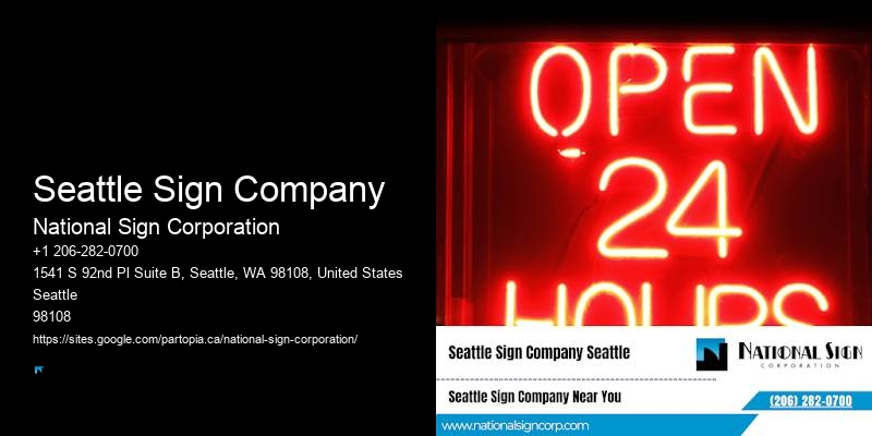 Directional signs Seattle Sign Company