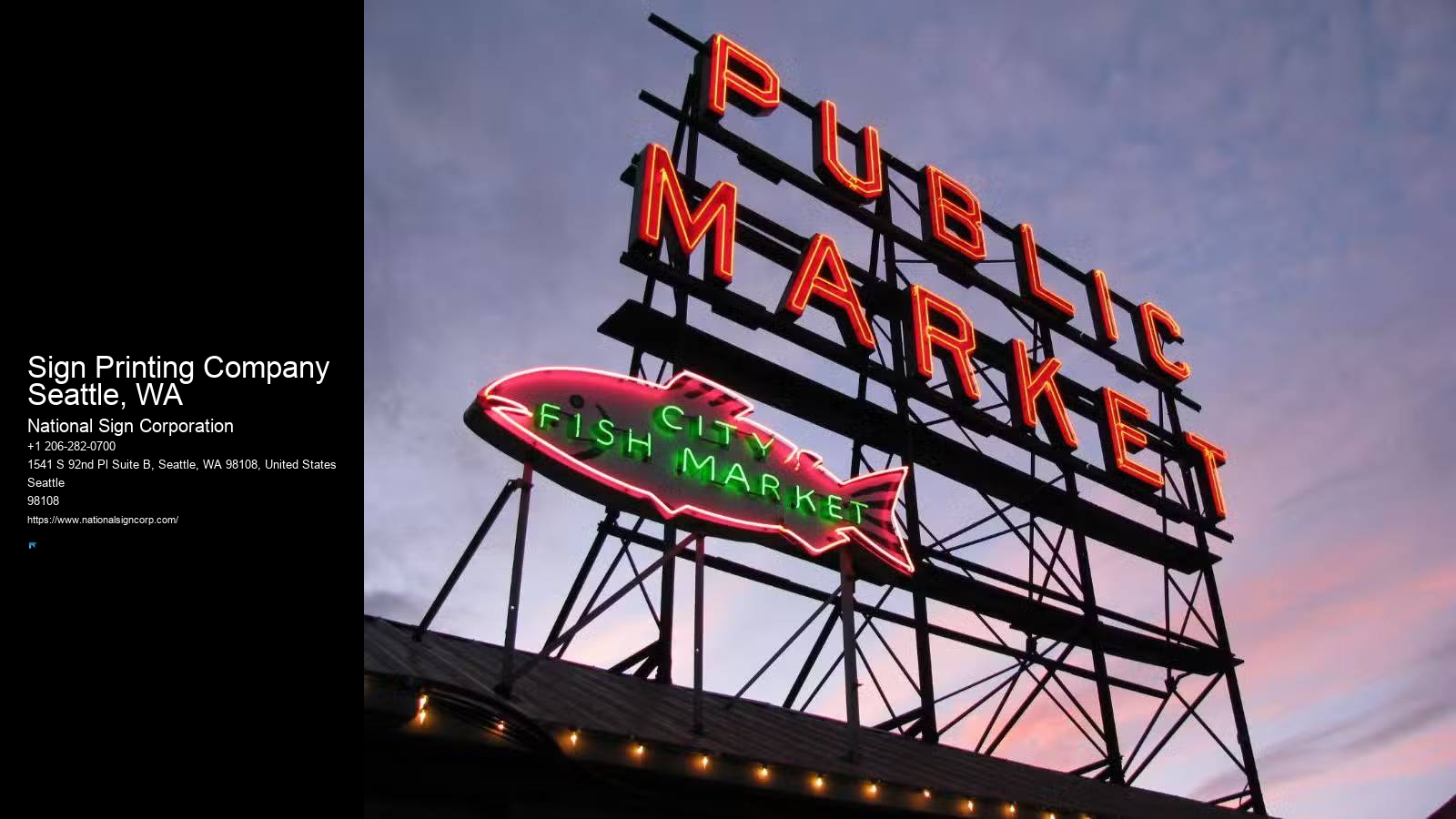 Outdoor Led Advertising Sign Printing Company Seattle, WA
