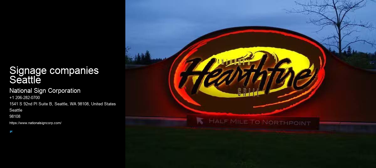 Signage companies Seattle Custom Sign Makers