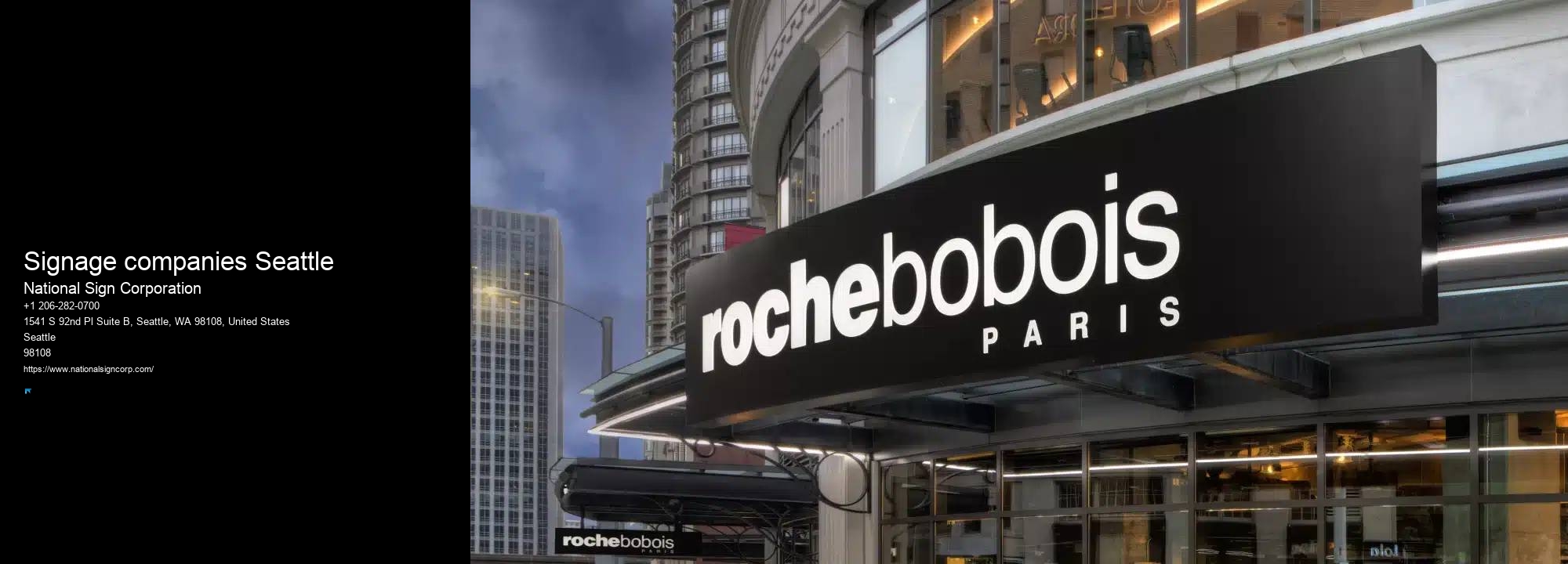 Storefront Sign Installation Signage companies Seattle