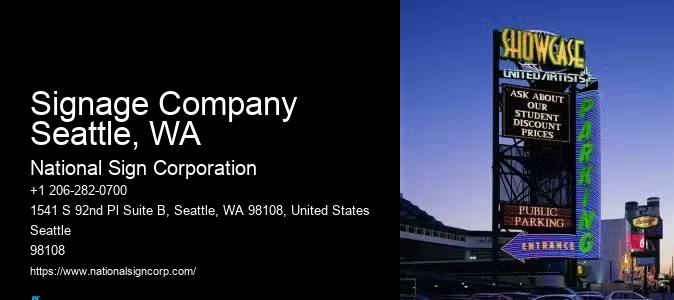 Reliable Monument Signs Signage Company Seattle, WA