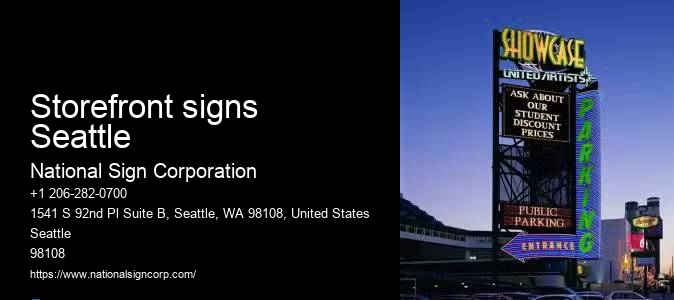 Commercial sign repair Storefront signs Seattle
